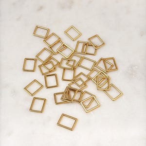 Rektangulära BH-ringar och glidare, 10 mm i guld/silver/rosaguld | Sömnadsdetaljer för underkläder, accessoarer Ring - Gold