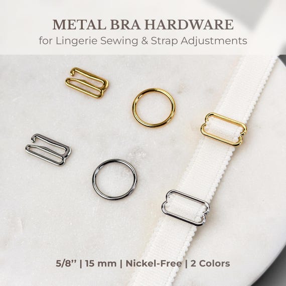 Bra Hardware, 5/8’’ (15 mm), Rings, Sliders, G-Hooks | Lingerie Sewing Accessories