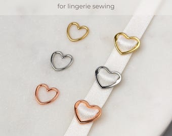 Herz BH Ringe 10 mm in Gold, Silber, Roségold | Dessous Nähzubehör, Zubehör