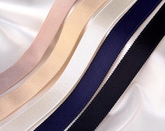 2m Bra Strap Elastic – 20 mm (3/4″) | Black, Navy, Milk, Beige, Peony | Large Size Elastic for Bra Making, Lingerie Sewing, Straps