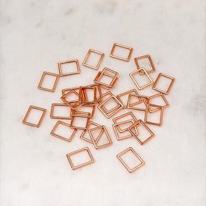 Rektangulära BH-ringar och glidare, 10 mm i guld/silver/rosaguld | Sömnadsdetaljer för underkläder, accessoarer Ring - Rose Gold