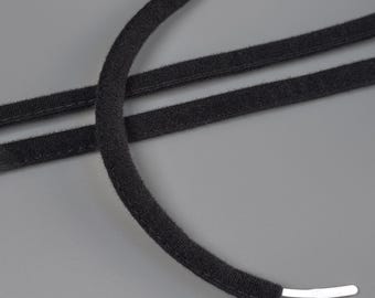 Black 10mm Plush Underwire Channeling | 2m Bra Wire Casing Tape for Bra Making