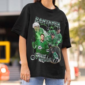 Mikko Rantanen Stars Shirt Vintage 90s Dallas Stars NHL Hockey Design Retro Bootleg Gift Classic Graphic Tee Unisex T-Shirt Limited Edition