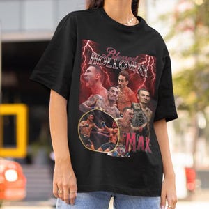 Camiseta de UFC de los años 90 con diseño gráfico de Max Holloway, camiseta de kickboxing, camiseta deportiva vintage de gran tamaño, camiseta retro de boxeador, regalo pirata de MMA.