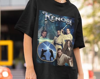 オビ＝ワン・ケノービ シャツ レトロ ビンテージ スタイル スターウォーズ ファン 彼へのギフト ジェダイ 90年代 ブートレッグ スタイル スターウォーズ Tシャツ ディズニーワールド シャツ ファミリー Tシャツ