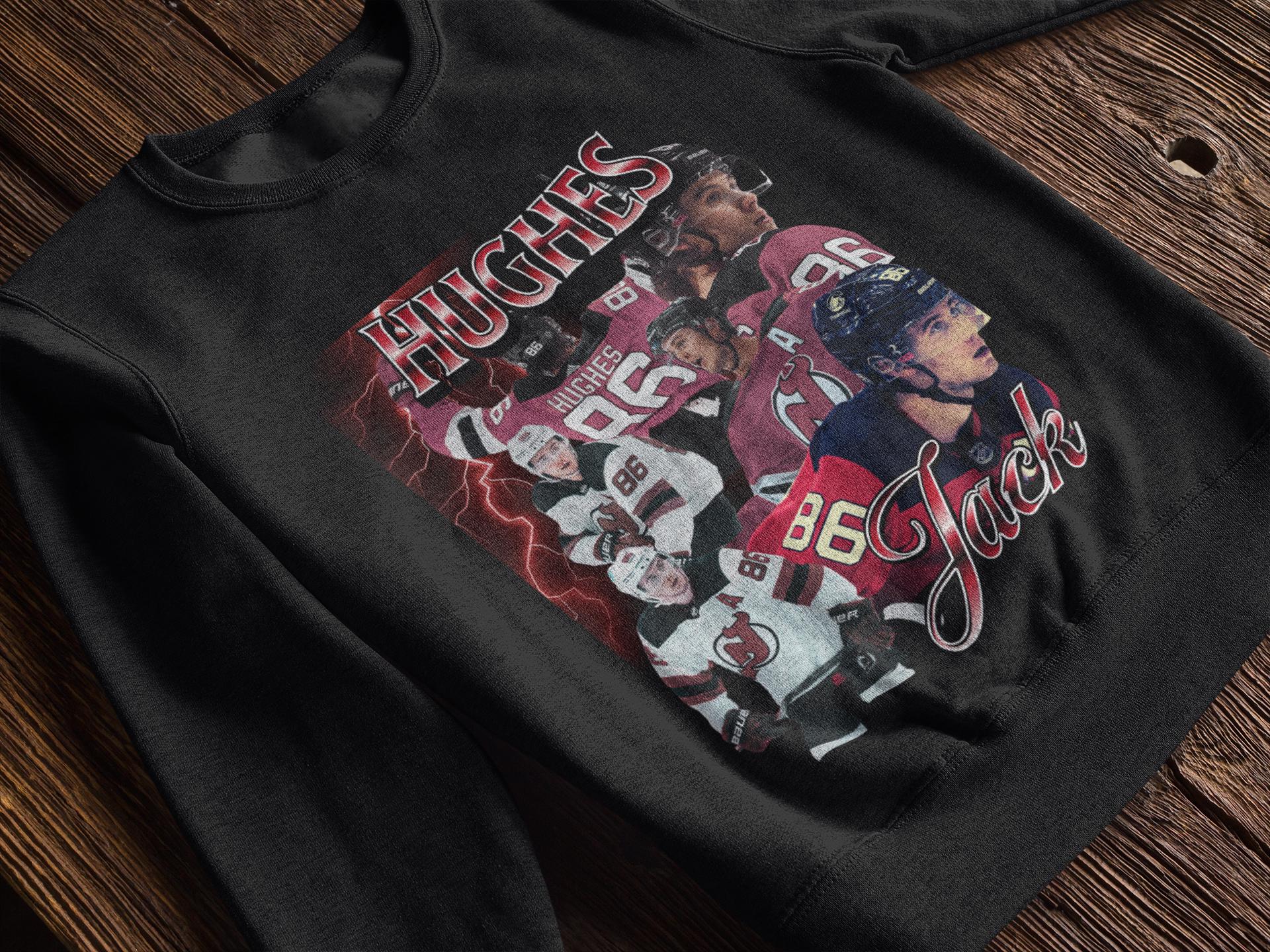Jack Hughes Shirt Vintage 90s New Jersey Devils NHL Fan Hockey
