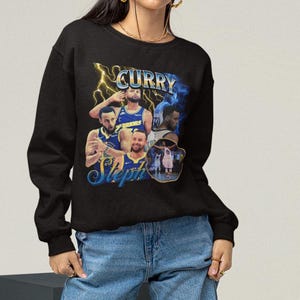 Stephen Curry Unisex Sweater Stephen Curry Vintage Classic Basketball Shirt - Stephen Curry Vintage Tee NBA Golden State Warriors Nba Fan