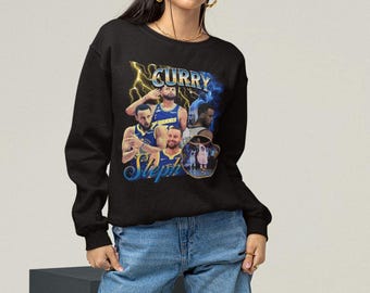 Stephen Curry Unisex Sweater Stephen Curry Vintage Classic Basketball Shirt - Stephen Curry Vintage Tee NBA Golden State Warriors Nba Fan