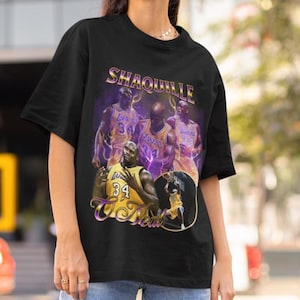 Shaquille O&#39;Neal Los Angeles Lakers Shaq LA Lakers Unisex T-Shirt Vintage Classic Basketball Tee NBA shirt Fan Oversized Vintage Bootleg Tee
