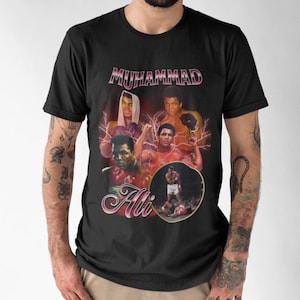 Muhammad Ali Shirt Vintage 90&#39;s Style Retro Boxing T-Shirt Sport Tee Retro Boxer MMA Bootleg Gift MMA Muhammad Ali Graphic Tee Oversized Tee