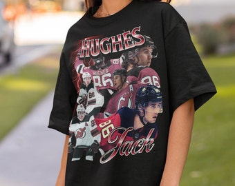 Jack Hughes Shirt Vintage 90s New Jersey Devils NHL Fan Hockey