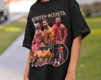Camiseta vintage Waldo Cortes-Acosta, lutador do UFC dos anos 90, estilo gráfico, retrô, falsificada, esportiva, oversized, camiseta do UFC, camiseta dominicana, campeão.