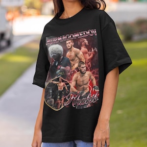 Khabib Nurmagomedov Retro 90s ufc Shirt Graphic Style T-Shirt fighter tshirt Vintage Oversized Sport Tee Retro Boxer MMA Bootleg Gift MMA