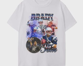 Tom Brady NFL Patriots Vintage 90s Graphic Style New England Patriots Shirt  Unisex T-Shirt Limited Edition Oversized Sport Tee Football