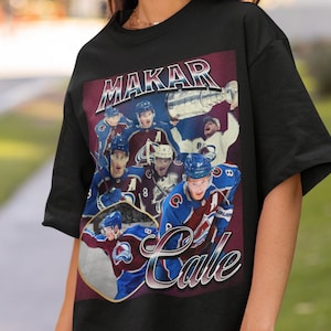 Cale Makar NHL Shirt Vintage 90s Colorado Avalanche NHL Hockey Design Retro Hockey Gift Classic Graphic Tee Unisex T-Shirt Limited Edition