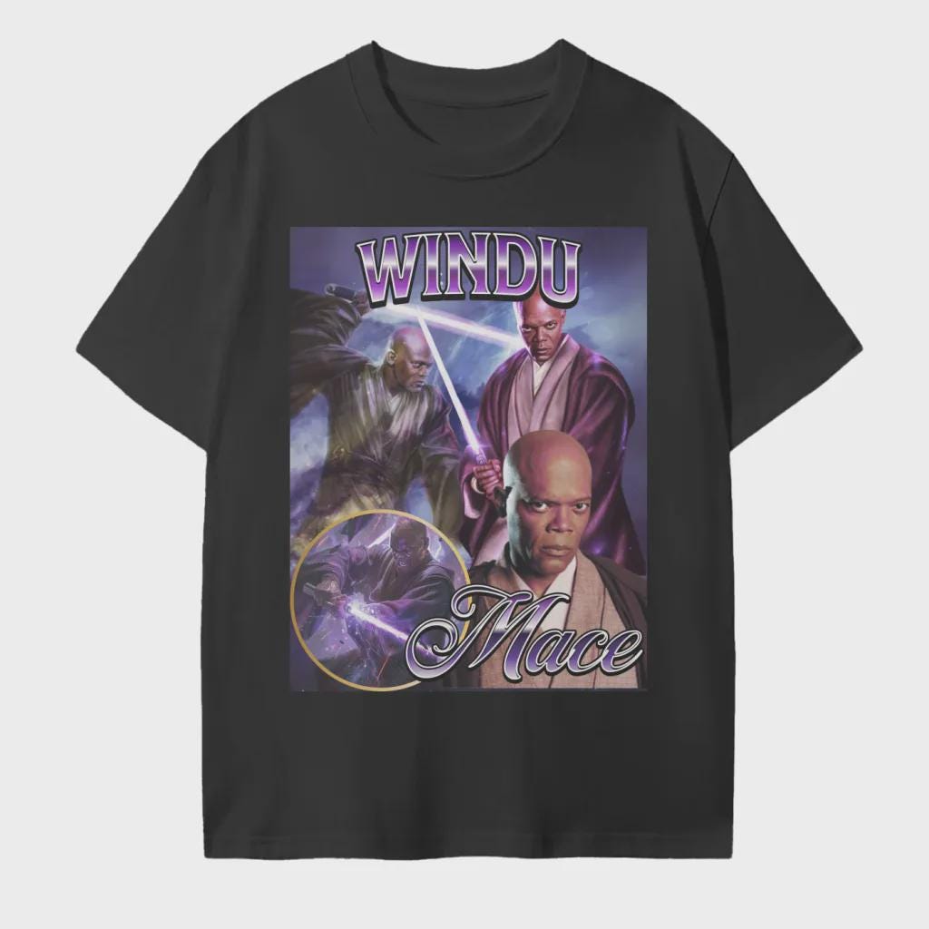 Mace Windu Retro Style Vintage Shirt Star Wars Fan Gift for Him