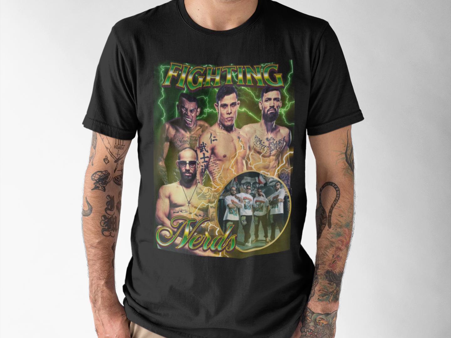 Fighting Nerds Vintage 90s Graphic Style T-shirt Retro Bootleg T 