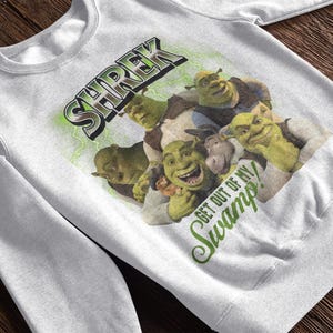 Shrek &quot;Get out of my swamp!&quot; Shrek Face Meme Shirt Funny Girls Shirt, Shrek Funny Shirt, Shrek Trending Tee Retro Vintage Style Gift for Her
