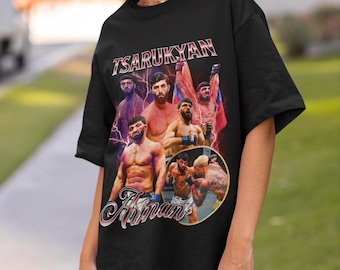 Camiseta UFC Arman Tsarukyan Retrô Anos 90, Camiseta UFC Estilo Gráfico, Camiseta de Lutador Vintage Oversized, Camiseta Esportiva, Camiseta Retrô MMA, Presente Imitador de MMA