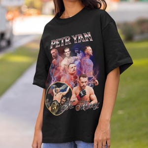 ペトル・ヤン ヴィンテージスタイル UFC MMA Tシャツ レトロ90年代スタイル ブートレッグTシャツ オーバーサイズ スポーツTシャツ ufcへのギフト UFC Tシャツ ペトル・ヤン シャツ チャンプ