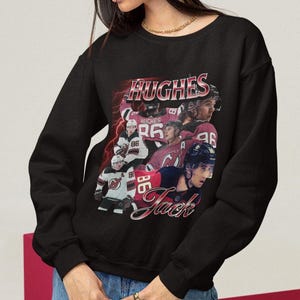 Jack Hughes Shirt Vintage 90s New Jersey Devils NHL Fan Hockey Design Retro Bootleg Gift Classic Graphic Tee Unisex T-Shirt Limited Edition image 11