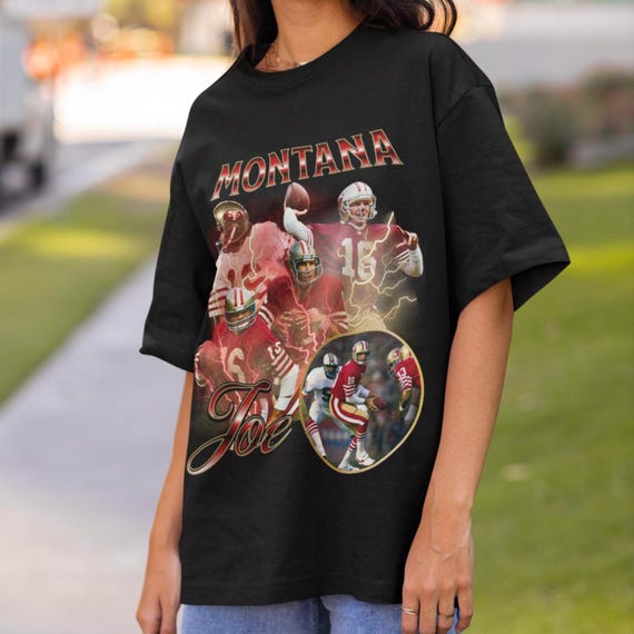 Joe Montana NFL 49ers Vintage 90s Graphic Style San Francisco