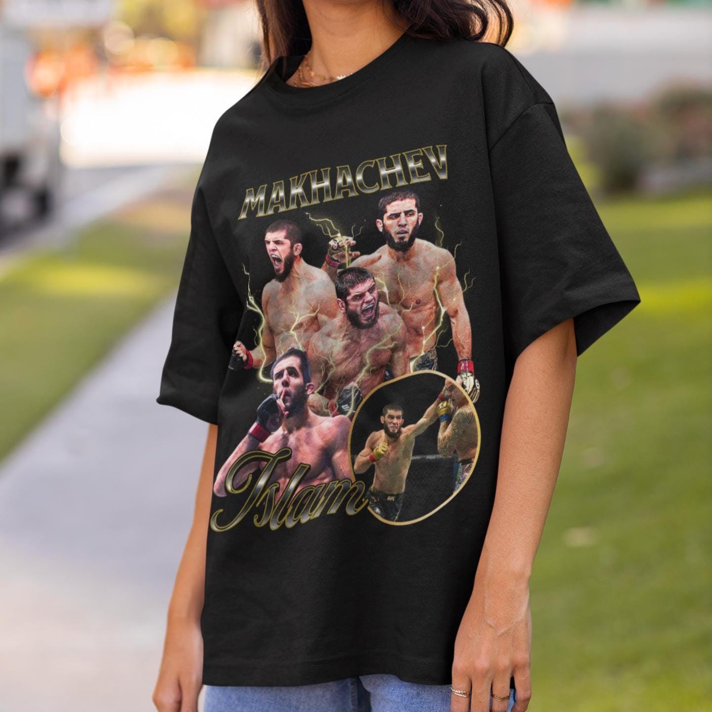 Islam Makhachev 90s UFC Shirt Graphic Style T-shirt Kickboxing 