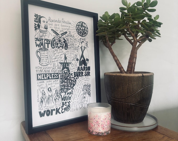 Hamilton Lyric Sketch Print: Musical Theatre Fan Art