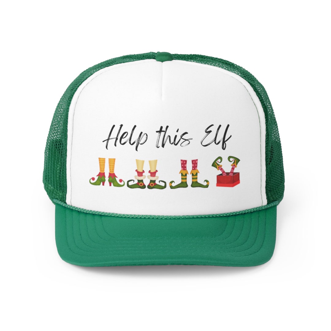 Christmas Trucker Cap, Elf Trucker Cap, Cute Holiday Cap, Sassy Xmas