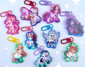 MLP x Umamusume Glitter Epoxy Gradient Acrylic Keychains
