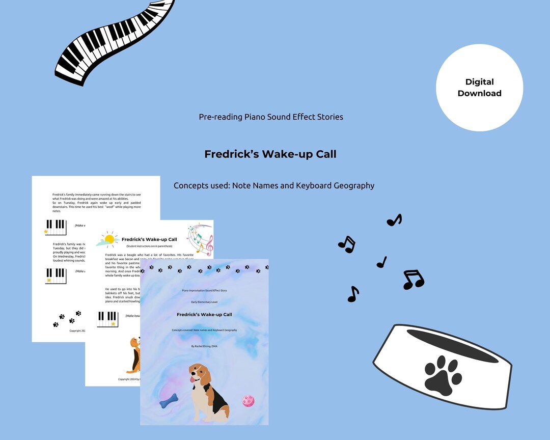 Fredrick's Wakeup Call A Beginning Piano Sound Effect Story Etsy