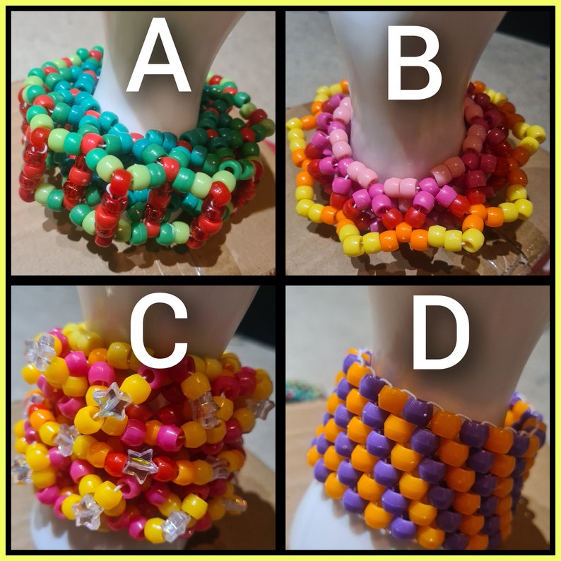Beaded Kandi Cuff: Unique Rave Outfit Accessory - Etsy