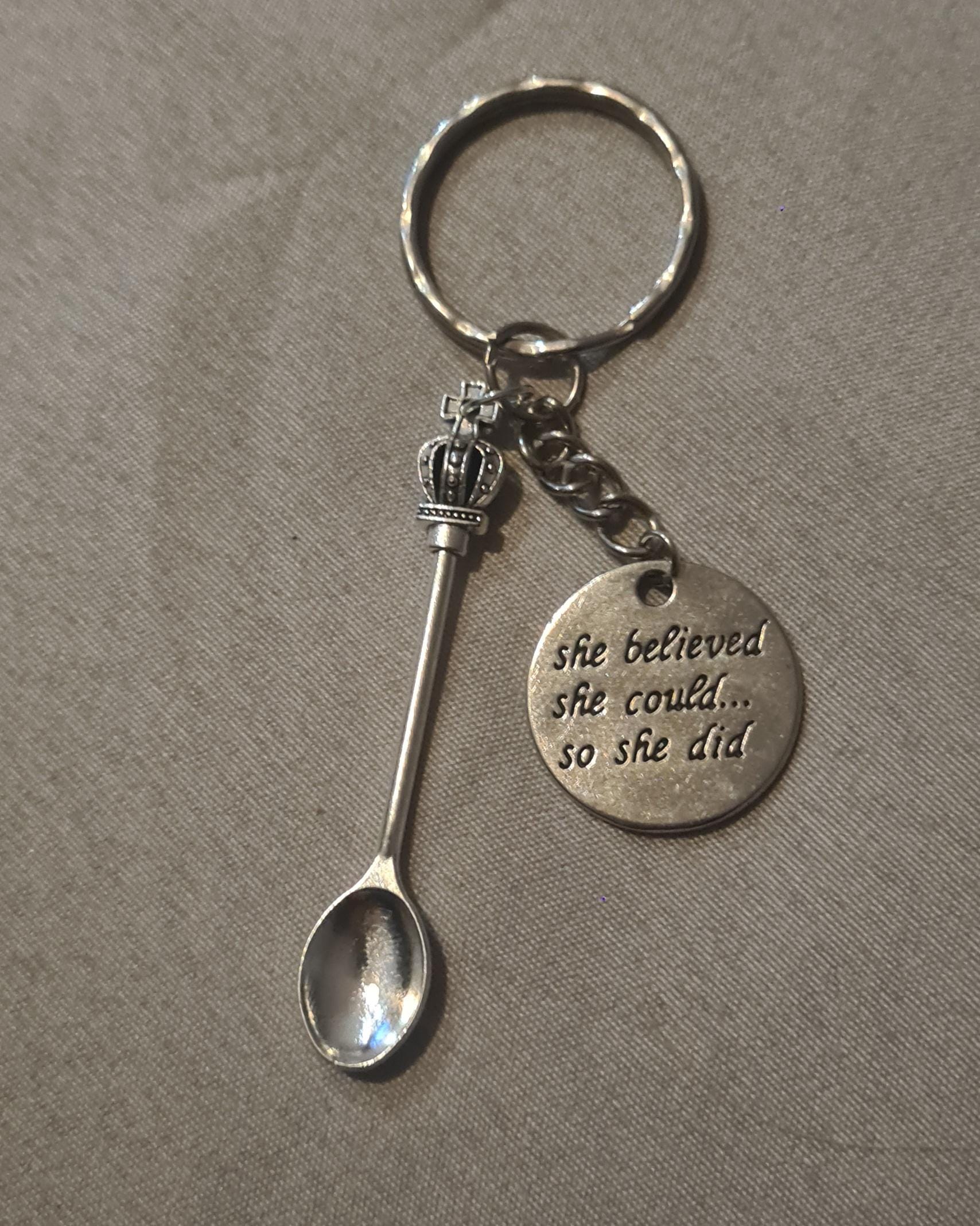Silver Spoon Queen Keyring