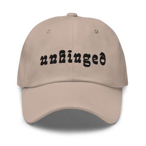 Unhinged - Black Embroidery - Dad Hat