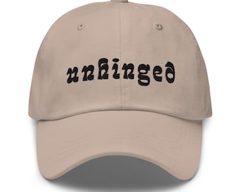 Unhinged - Bordado negro - Gorra de papá