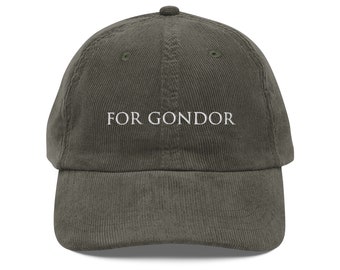 For Gondor Corduroy Cap - Embroidered - Gift for Fantasy Lovers