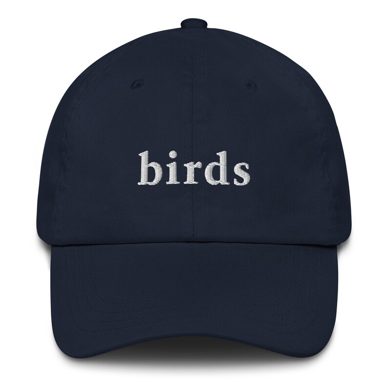 Birds - Embroidered Dad Hat - Minimalist Hat for Bird Watchers and Lovers