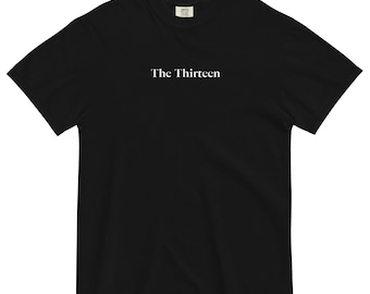 The Thirteen - White Print T-Shirt - Comfort Colors