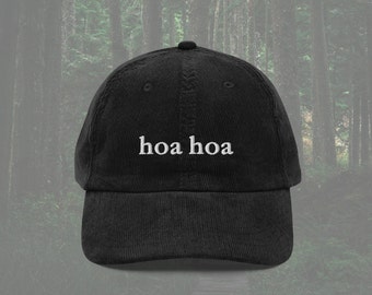 hoa hoa - Gorro de pana - Bordado blanco - Inspirado en el crepúsculo