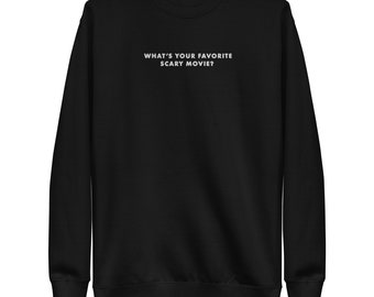 Sudadera de Halloween con bordado de película de terror: ¿Cuál es tu película de terror favorita?