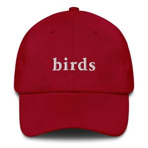 Birds - Embroidered Dad Hat - Minimalist Hat for Bird Watchers and Lovers