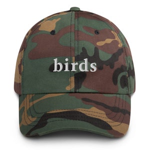 Birds - Embroidered Dad Hat - Minimalist Hat for Bird Watchers and Lovers