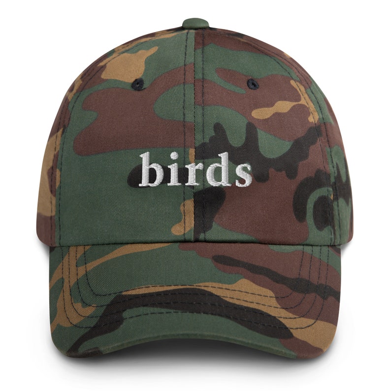 Birds - Embroidered Dad Hat - Minimalist Hat for Bird Watchers and Lovers
