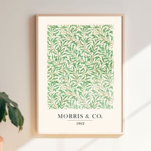 Morris&Co. Green plants. Art Print. Digital Art Poster Download