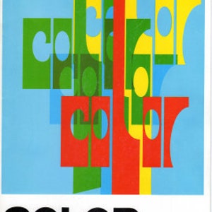 May include: A colorful abstract design with the word "COLOR" in large, bold, black letters at the bottom. The word "english" and "DM 80" are also visible in the bottom right corner.