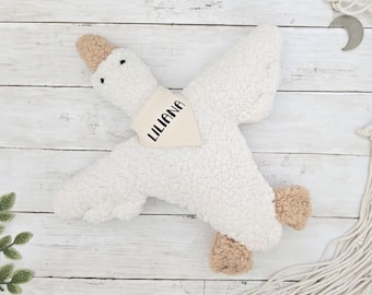 baby goose personalized lovey plush toy, baby goose nursery decorative personalized pillow, goose pillow for new baby, personalized goose