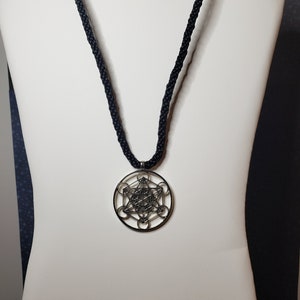Archangel Metatron Cube Kumihimo Necklace