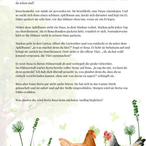 Pink goes for a walk chicken story for children aged 3 10 years, instant printable PDF. plus audio file, kindergarten, family, school, image 5