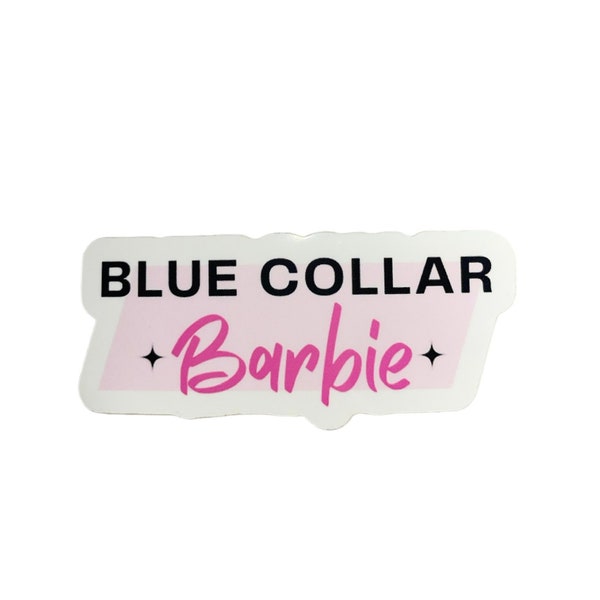 Blue collar woman sticker hard hat sticker sticker for coffee mug