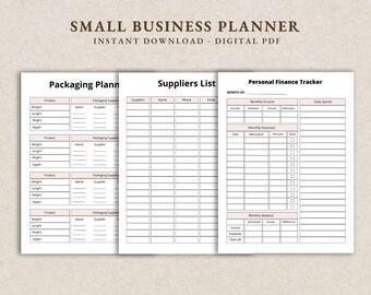 Small Business Planner | Home Business Organizer Printable| Online Business PDF| Direct Sales| Business Sheets 2023| Etsy Seller Plan A5 A4